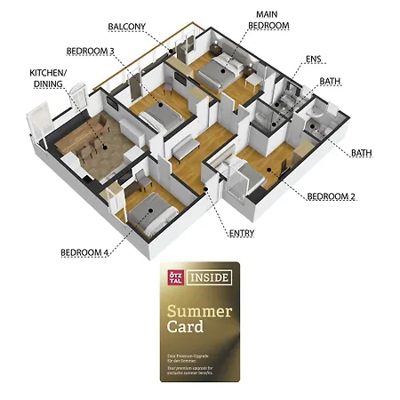 Gehoerde-soelden Inklusive Summercard アパート ゼルデン